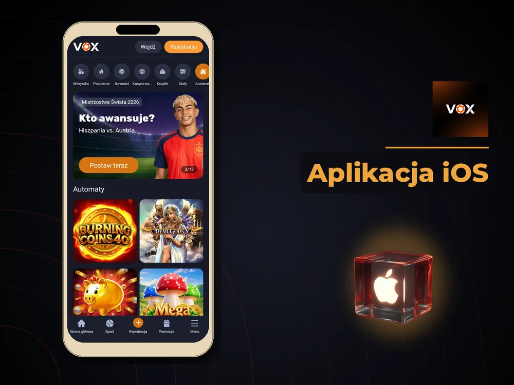 vox casino - Aplikacja iOS