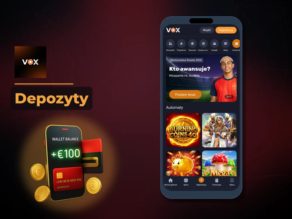 vox casino - Depozyty