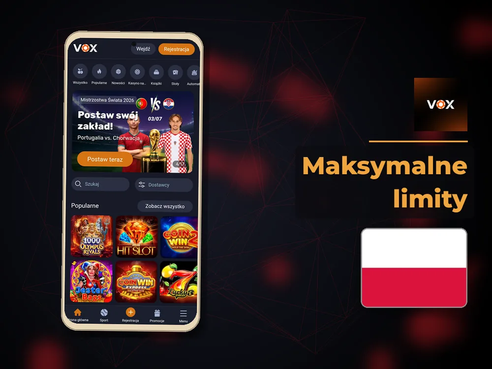 vox casino - Maksymalne limity