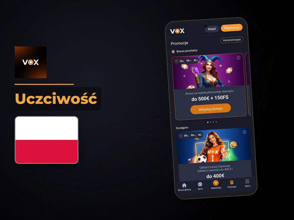 vox casino - Uczciwość