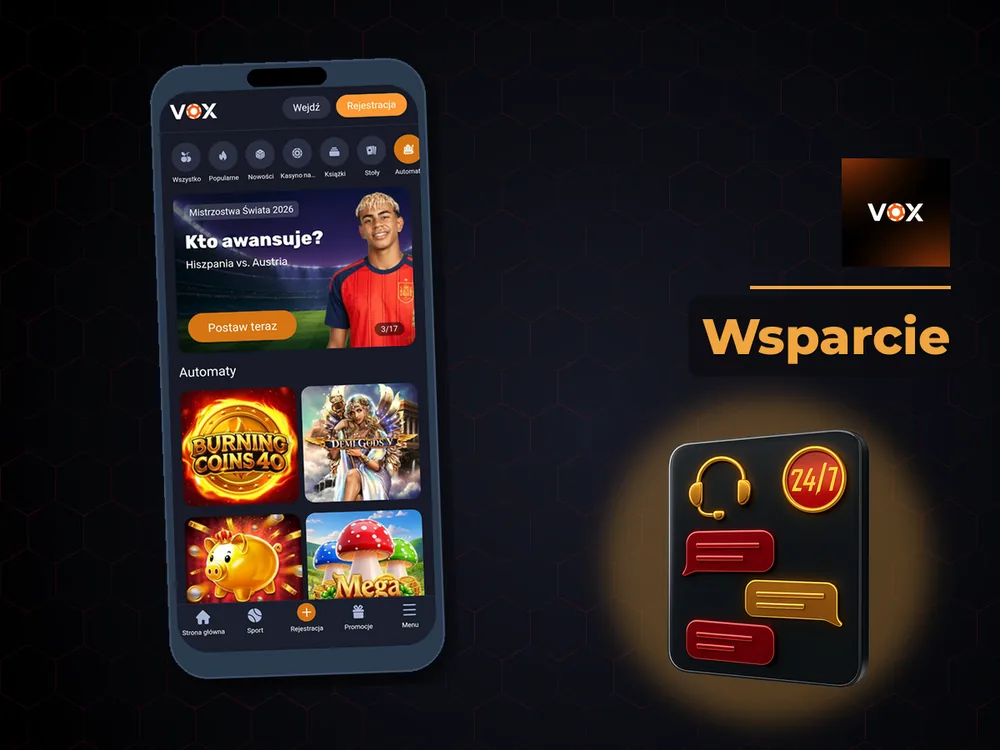 vox casino - Wsparcie