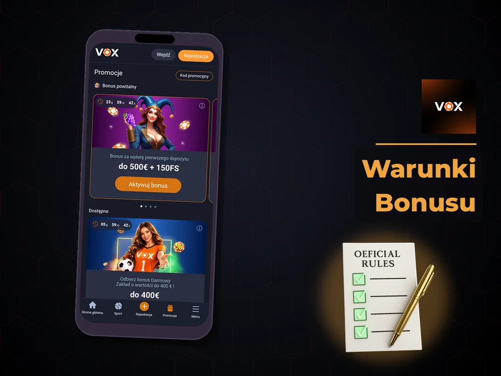 vox casino - Warunki Bonusu