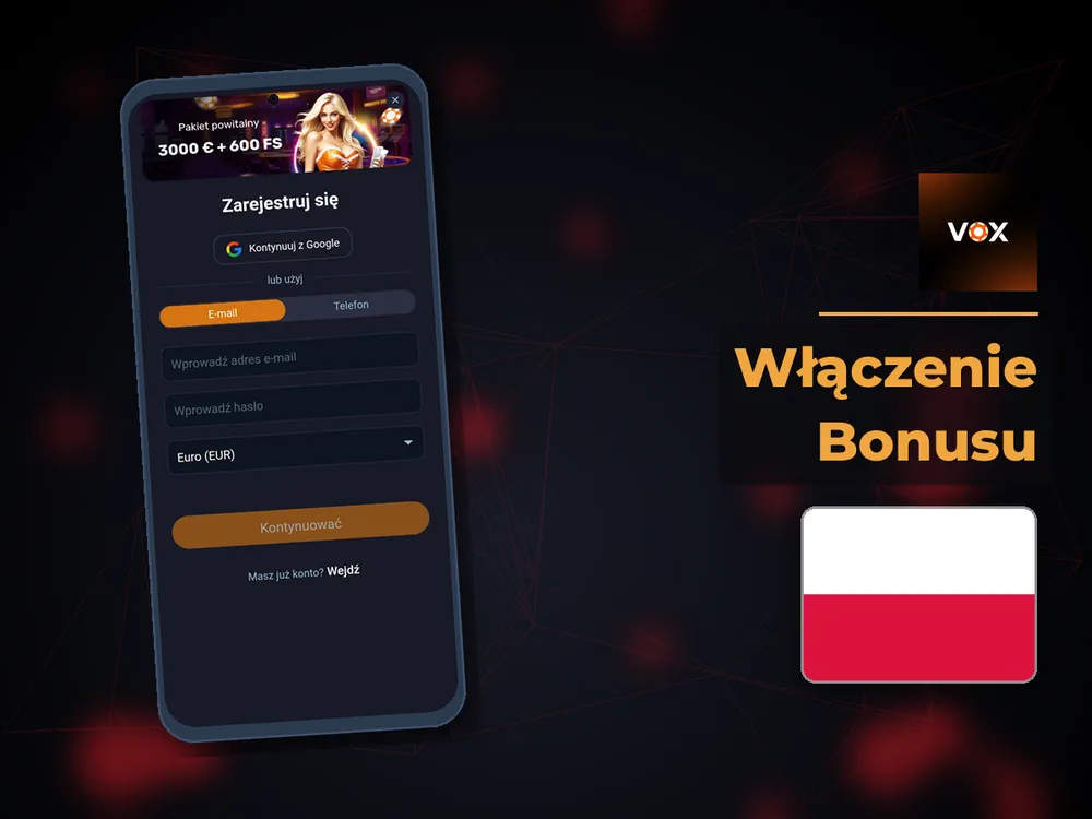 vox casino - Włączenie Bonusu