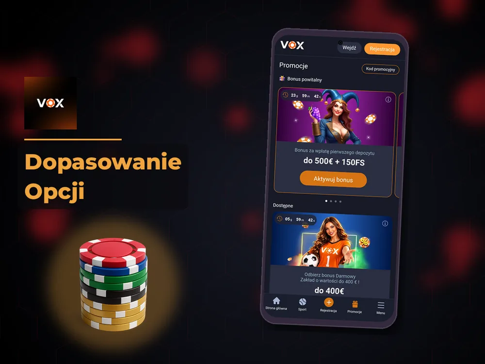 vox casino - Dopasowanie Opcji